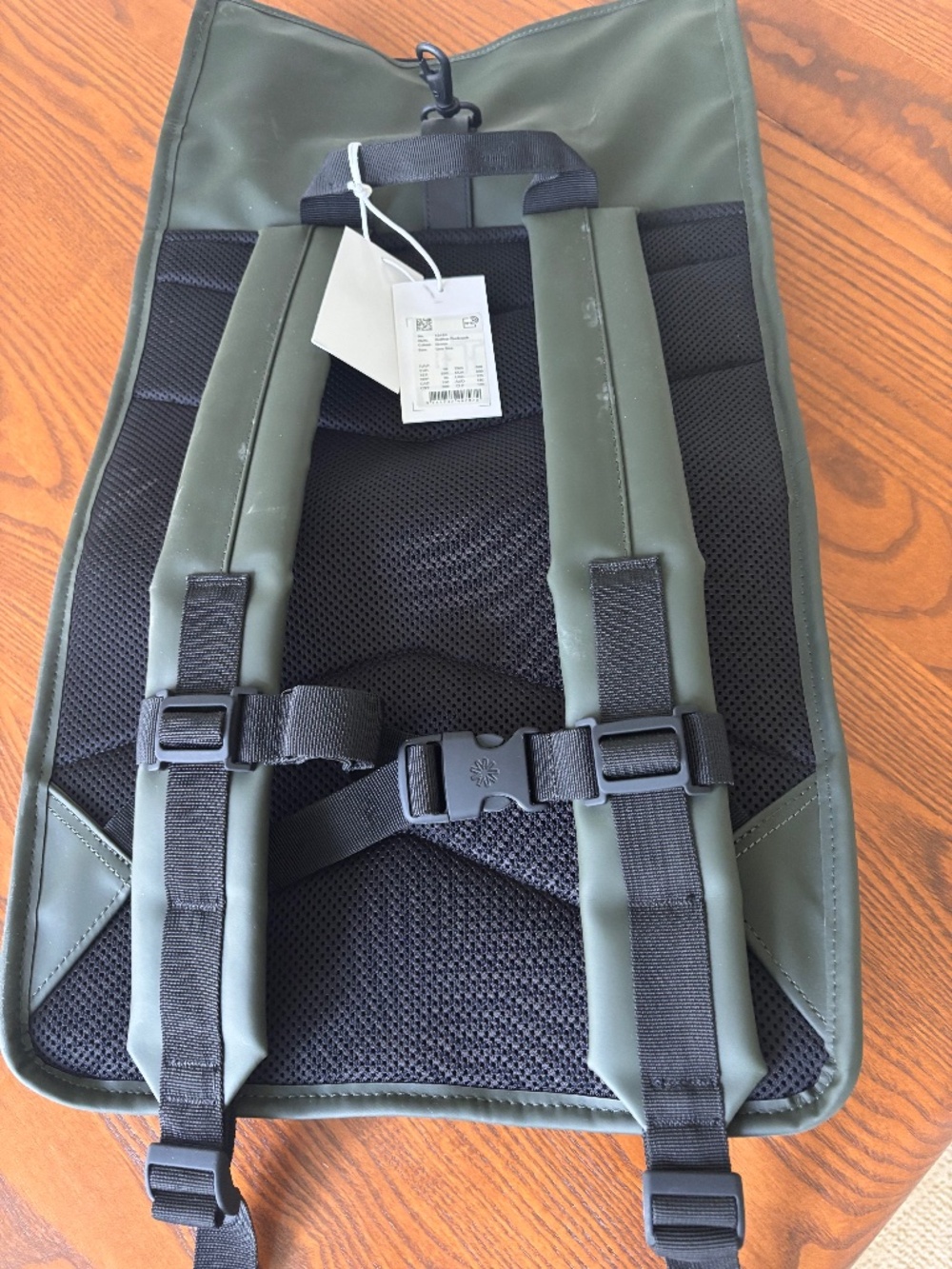 Rains Rolltop Backpack in Green New with Tags